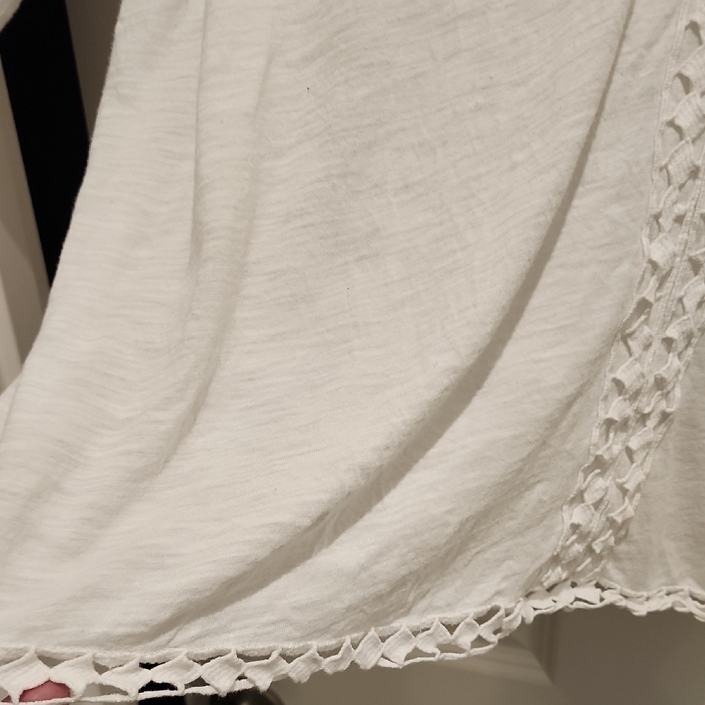 Lucky Brand White Lace Accent Top 3x - Picture 5 of 8
